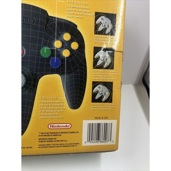 Nintendo 64 Original Black Controller BOX ONLY N64. NO CONTROLLER. - Picture 11 of 16